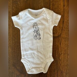 🔴2/$10 SALE🔴 Seahorse Baby Onesie Carter’s Size 3 Months